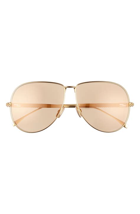 fendi 63mm oversize aviator sunglasses